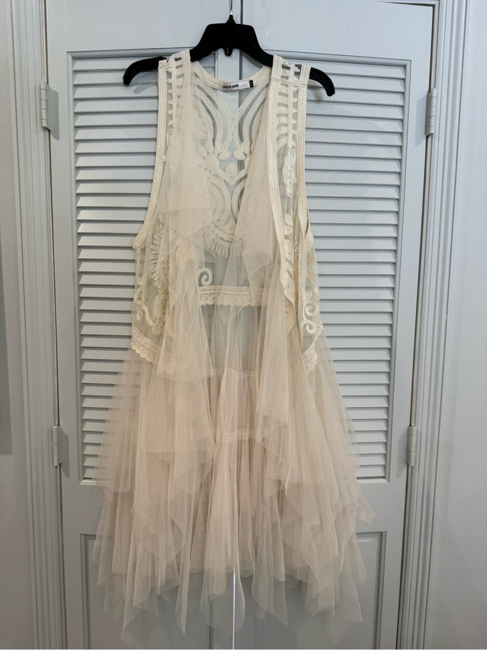 FP like Tulle long Vest - Cream